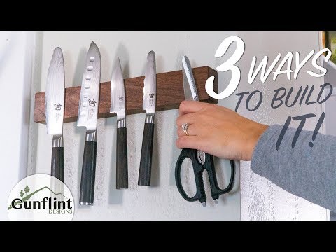 Make a Magnetic Knife Holder 3 Different Ways