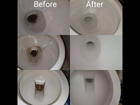 Learning How to Clean Neglected Toilet Bowl and Make it Shine Using Zep Acidic Toilet Bowl Cleaner!