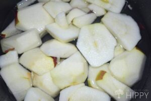 boiling the apples