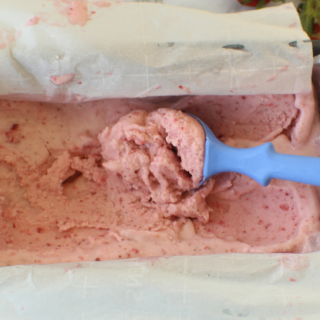 Smooth, creamy and full of all the flavors of summer! This coconut strawberry nice cream is quick, easy to make, and a dairy free ice cream substitute!