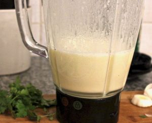 milk and potatoes blended