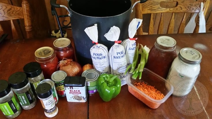 ingredients for spaghetti sauce