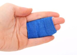 bandaged hand wound