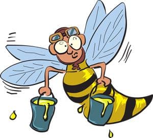 funny bee cartoon