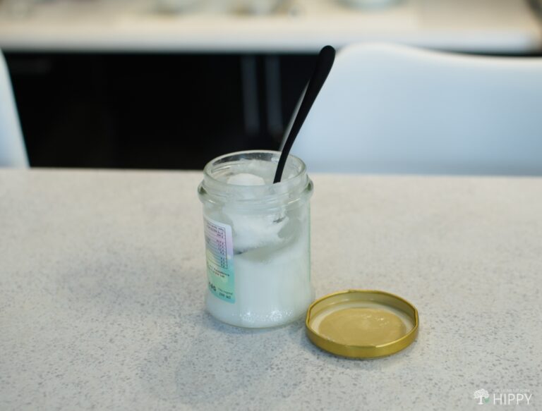coconut oil in jar