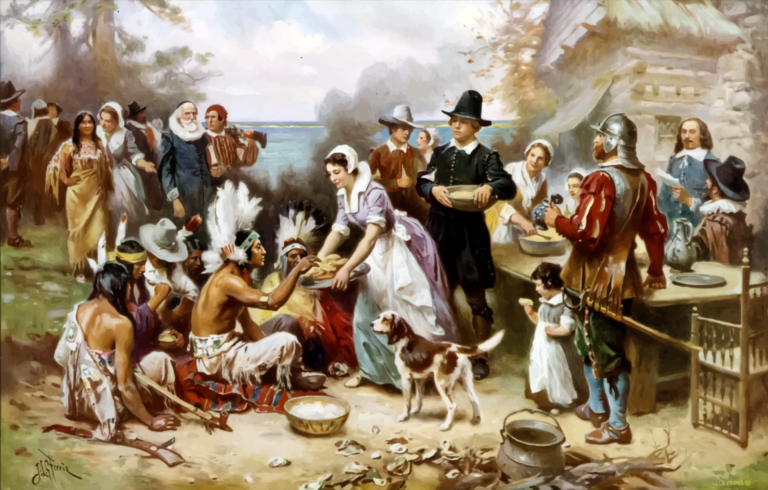 Native Americans pilgrims Thanksgiving