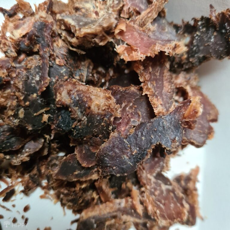 really thin slices of beef jerky dehydrated