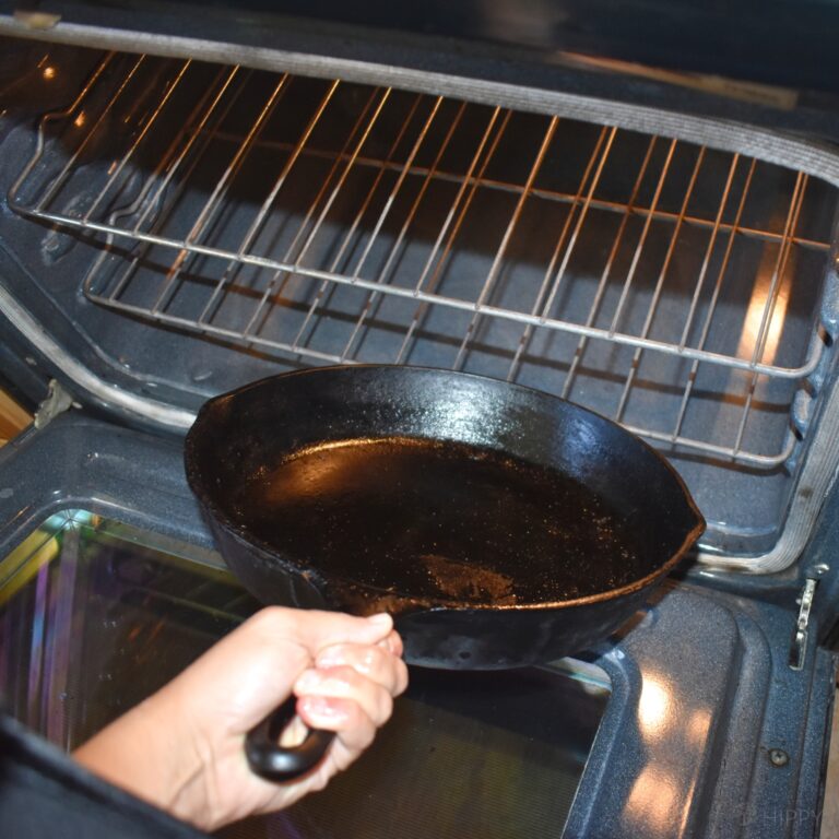 putting cast iron pan in oven