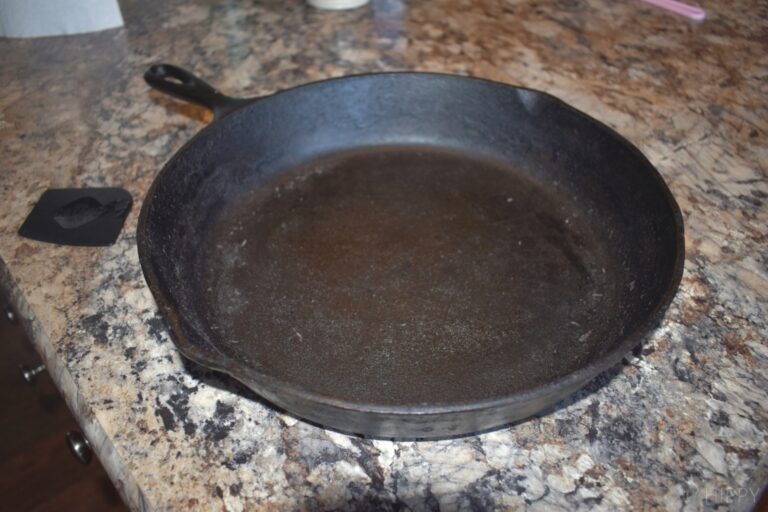 a seasoned cast iron pan