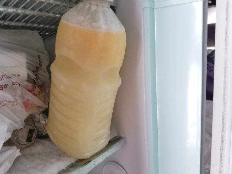 milk in freezer