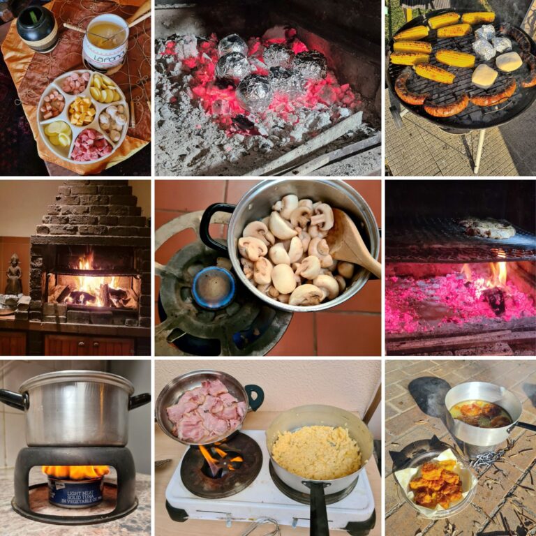 off grid cooking collage