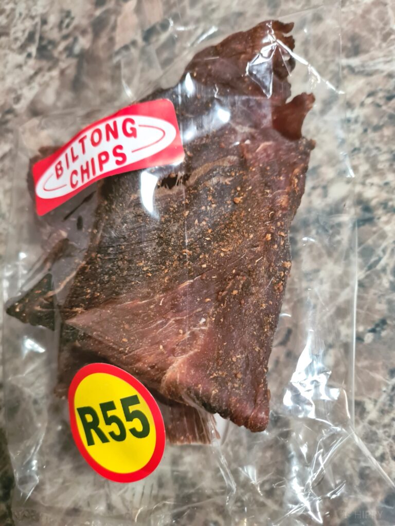 South African biltong chips in packaging