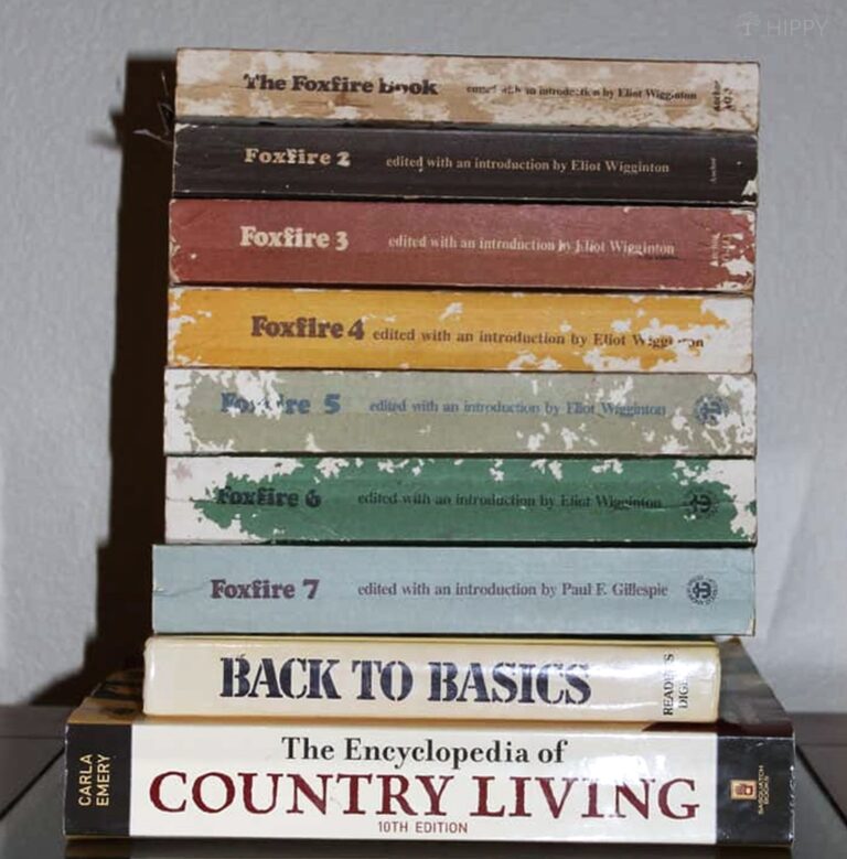 stacked homesteading books