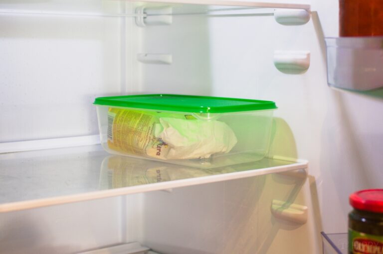 cornmeal in Tupperware inside fridge