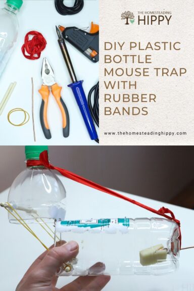 Plastic Bottle Trap with Rubber Bands pin
