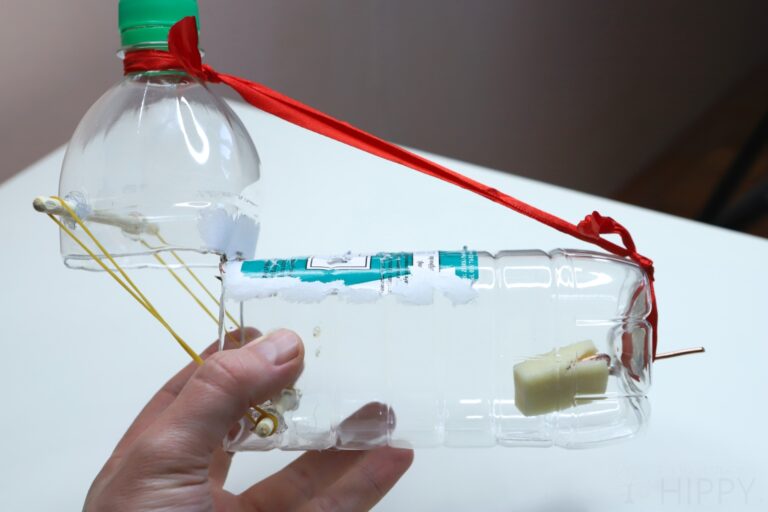 plastic bottle mouse trap with rubber bands