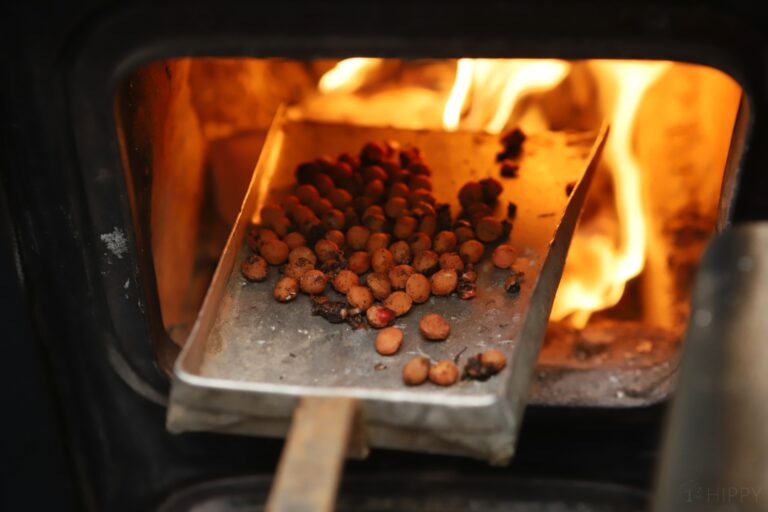 using cherry pits as fuel for a fire