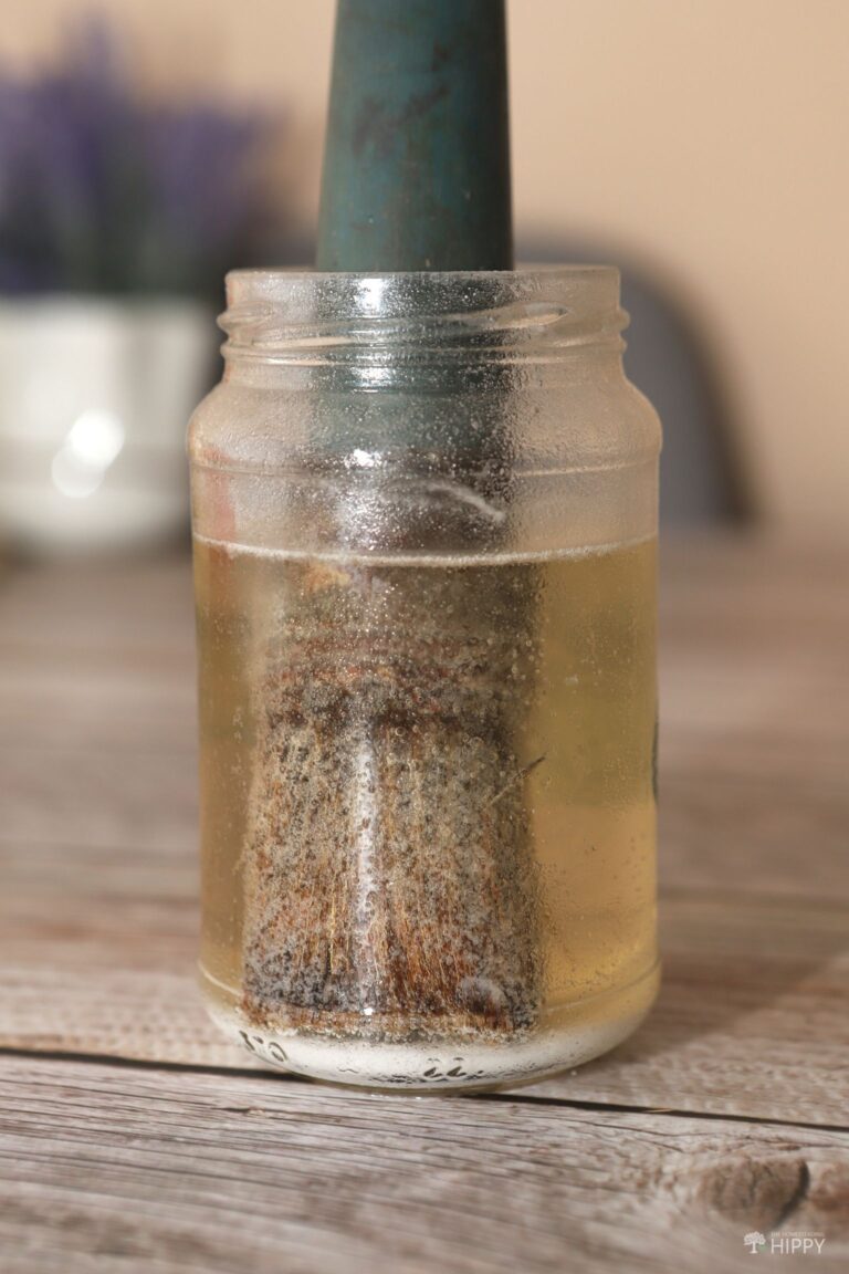 cleaning paint brush in ACV