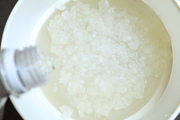 rinsing kefir grains
