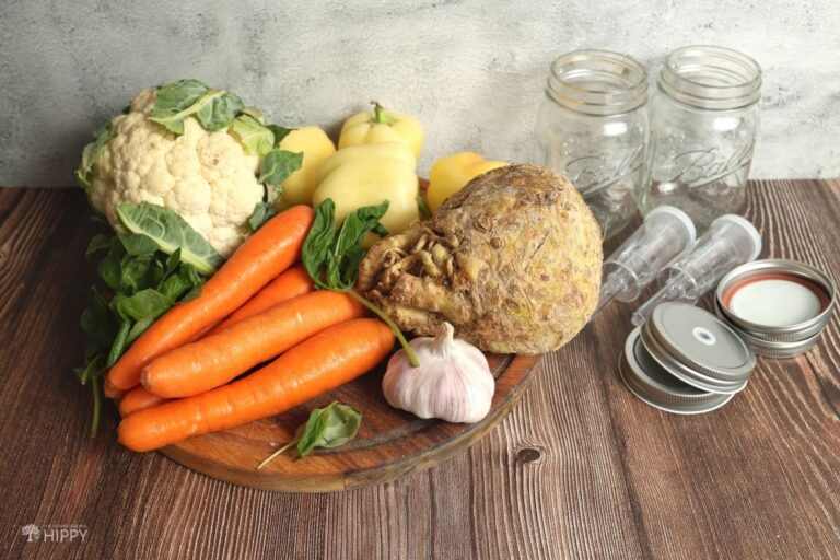 Giardiniera veggies and supplies