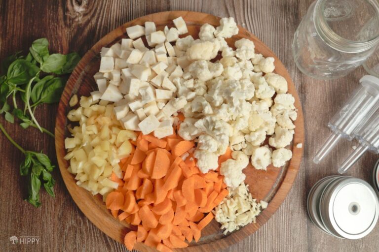 chopped veggies on wooden board